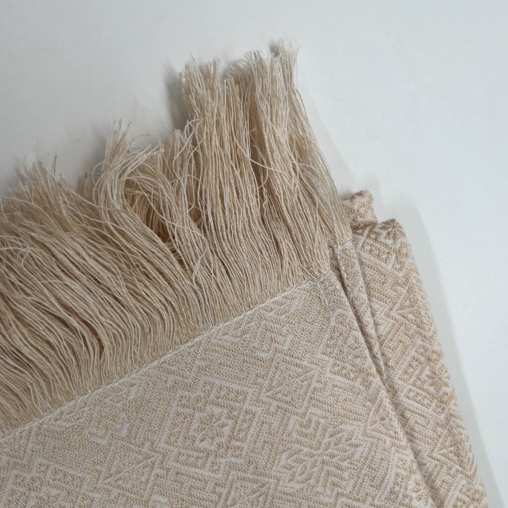 Brocade Scarf — Ivory Weave