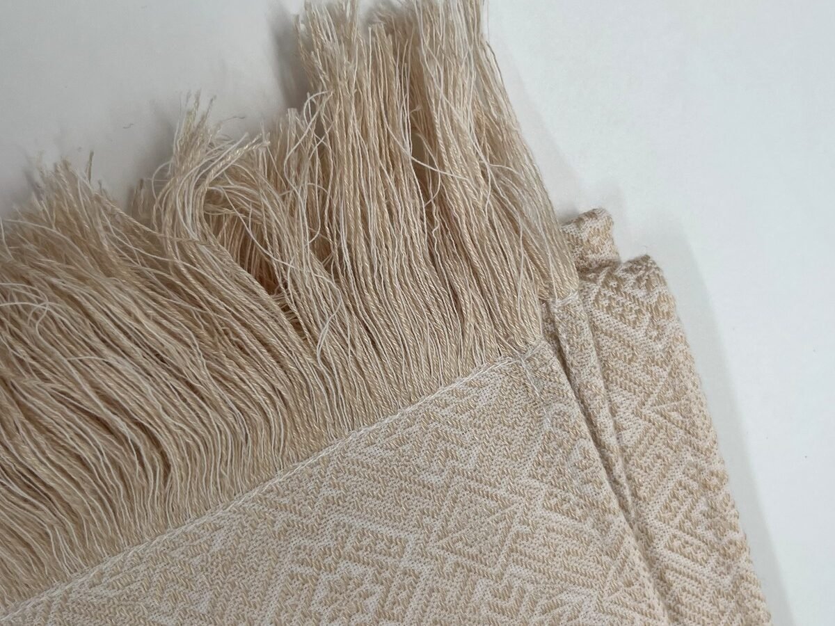 Brocade Scarf — Ivory Weave