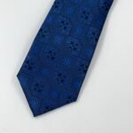 Brocade Silk Tie — Navy