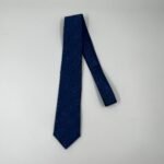 Brocade Silk Tie — Navy